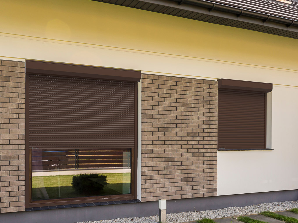 Perforatsiyalangan RH58PN profildan yasalgan vitrinalar uchun rolletlar, pena bilan to'ldirilgan